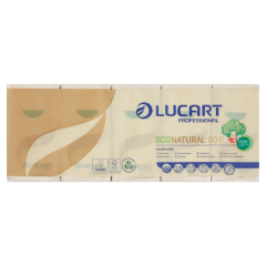 Lucart Professional Econatural 90F papírzsebkendő 4 rétegű 9 x 10 db