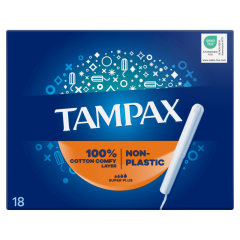 Tampax Super Plus Tampon Kartonból Készült Applikátorral, 18 db