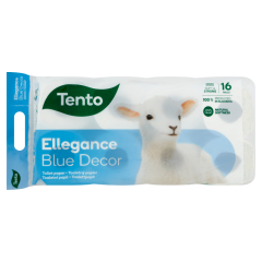 Tento Ellegance Blue Decor toalettpapír 3 rétegű, 16 tekercs