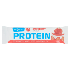 MaxSport Protein gluténmentes eper ízű fehérje tartalmú szelet fehér bevonattal 60 g