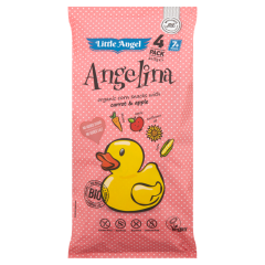 Little Angel Angelina extrudált kukoricás bio snack répával és almával 4 x 15 g (60 g)