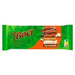 Boci tejcsokoládé mogyoródarabokkal és karamell töltelékkel 87 g
