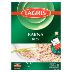 Lagris hosszú szemű barna rizs főzőtasakban 2 x 125 g