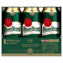 Pilsner Urquell minőségi világos sör 4,4% 6 x 0,5 l
