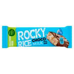 Rocky Rice Choco Milk tej ízű puffasztott rizsszelet étcsokoládéval bevonva 18 g