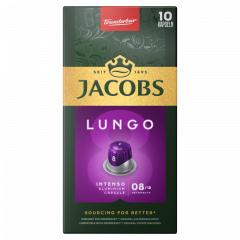 Jacobs Lungo 8 Intenso őrölt-pörkölt kávé kapszulában 10 db 52 g