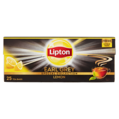 Lipton Earl Grey Lemon bergamot és citrom ízű fekete tea 25 filter 50 g