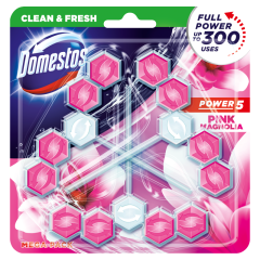 DOMESTOS Power5 WC frissítő blokk Pink Magnolia 3 x 55 g
