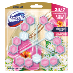 DOMESTOS Aroma Lux Pink Jasmine & Elderflower WC frissítő blokk 3 x 55 g