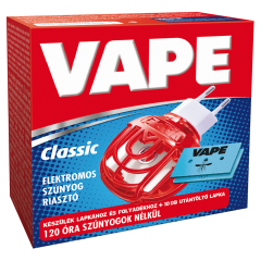 Vape Magic elektromos készülék lapkához és folyadékhoz+10 db szúnyogirtó utántöltő lap 10lap/120óra