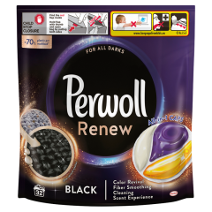 Perwoll Renew Black mosókapszula fekete és sötét színű ruhaneműkhöz 32 mosás 162 g