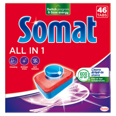 Somat All in 1 gépi mosogatótabletta 46 db 809,6 g