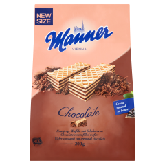 Manner csokoládékrémmel töltött ropogós ostyaszeletek 200 g