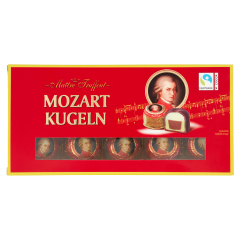 Mozart Kugeln praliné, pisztáciás marcipán, marcipán & mogyorós nugát csokoládés bevonattal 200 g
