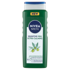 NIVEA MEN Sensitive Pro Ultra-Calming tusfürdő tusoláshoz, arcmosáshoz 500 ml