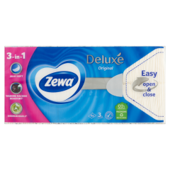 Zewa Deluxe Original illatmentes papír zsebkendő 3 rétegű 90 db