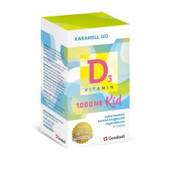 Goodwill rágótabletta 90db D3-vitamin Kid 1000NE gyermekeknek
