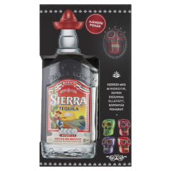 Sierra tequila 0,7L Silver + 1 pohár díszdobozos