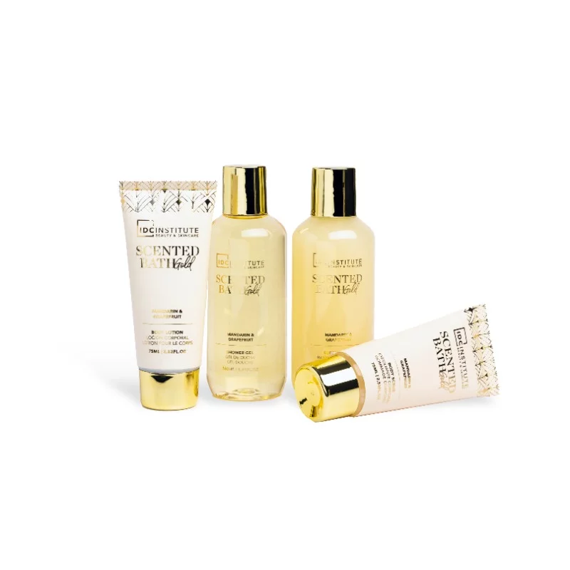 IDC Institute Scented Bath Gold ajándékcsomag 4db-os