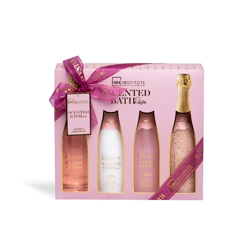 IDC Institute Scented Bath Rosé ajándékcsomag - Pezsgő szett
