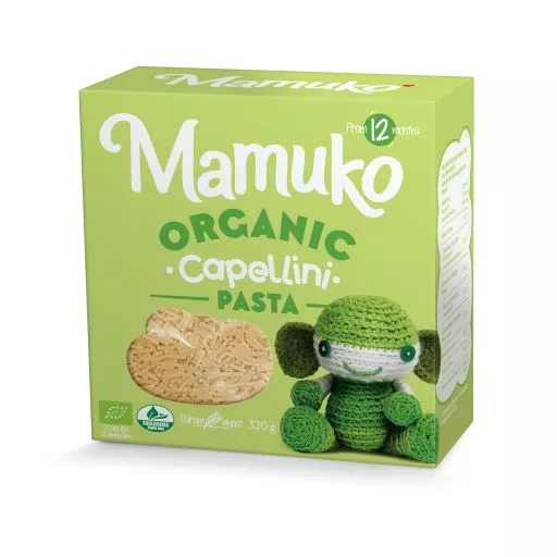 Mamuko Organic tészta 320g Capellini Pasta 12hó+ bio