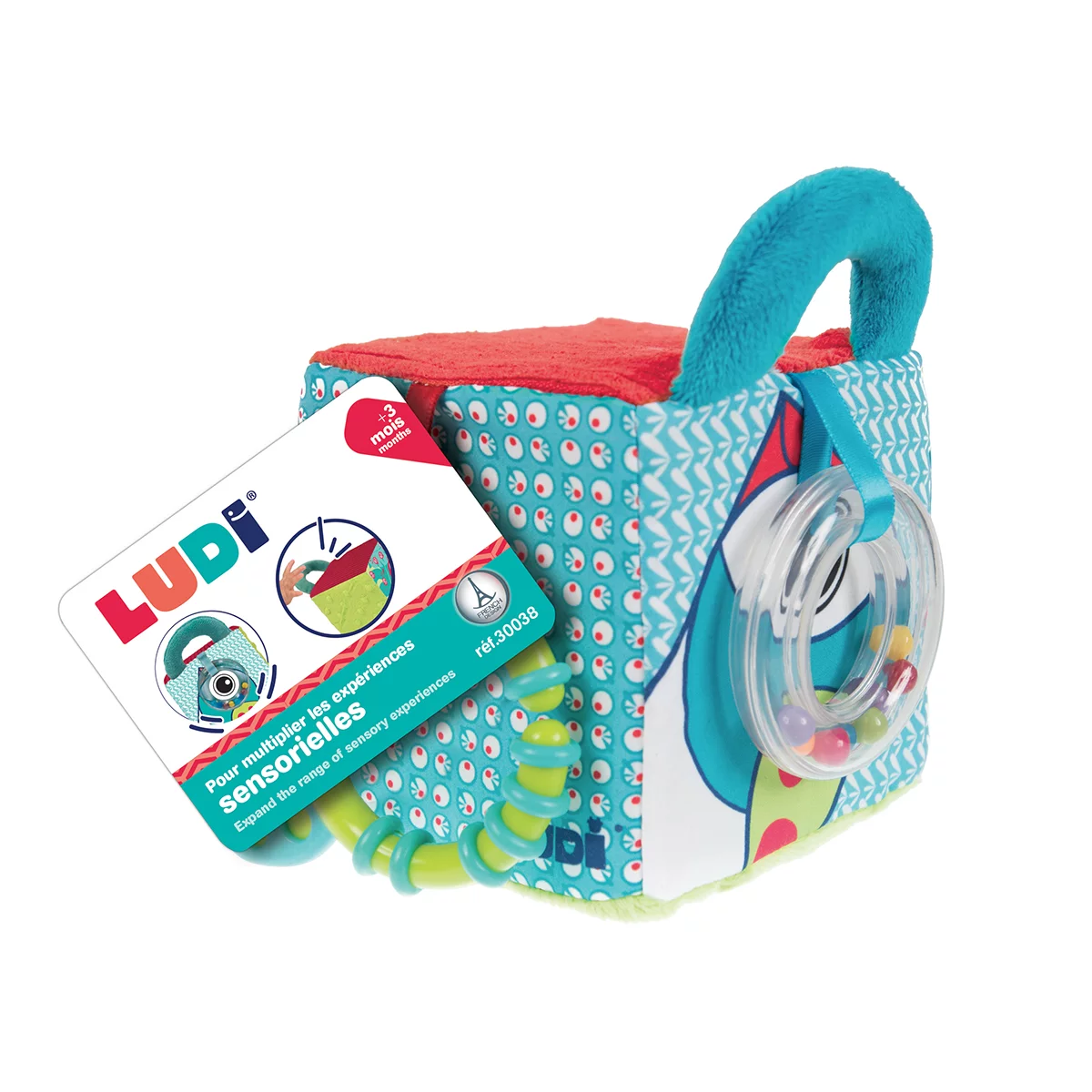 LUDI Plüss activity kocka - Dzsungel