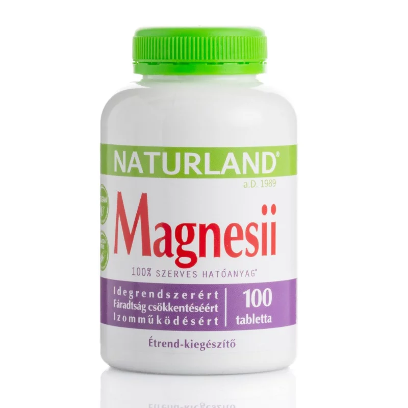 Naturland Magnesii étrend-kiegészítő tabletta 100 db