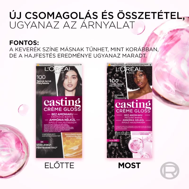 ĽOréal Paris Casting Créme Gloss hajszínező 400 Barna 48 +72 +60 ml