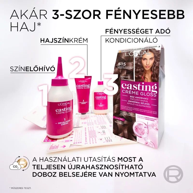 ĽOréal Paris Casting Créme Gloss hajszínező 400 Barna 48 +72 +60 ml