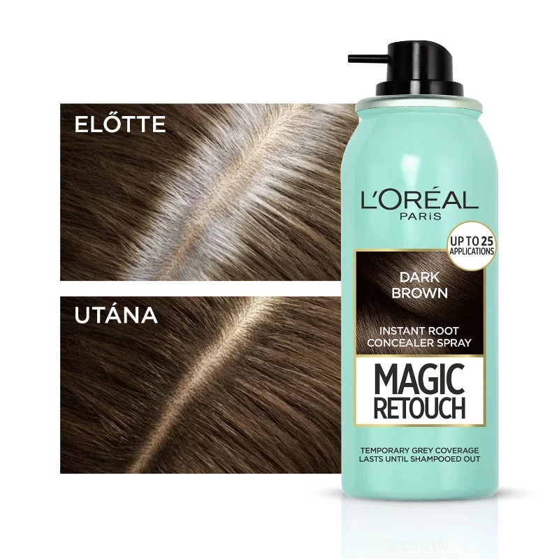 Magic Retouch Hajtőszínező Spray Sötétbarna Árnyalatokhoz