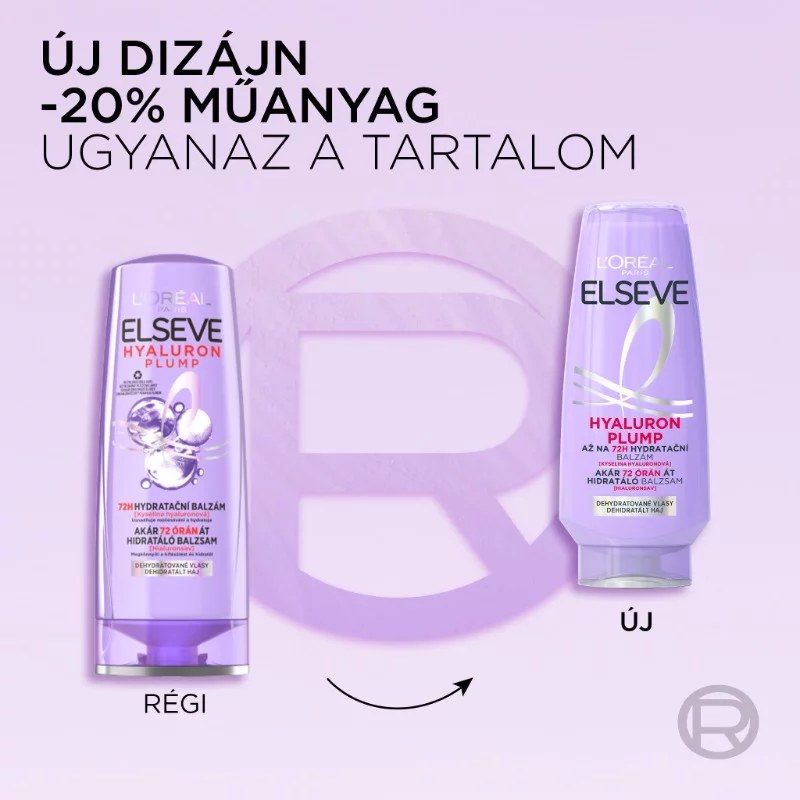 L´oréal Paris Elseve Hyaluron Plump akár 72 órán át hidratáló balzsam hialuronsavval, 200 ml