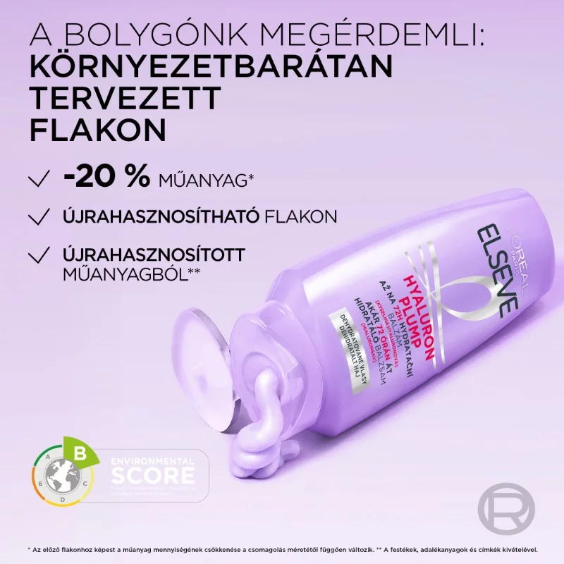 L´oréal Paris Elseve Hyaluron Plump akár 72 órán át hidratáló balzsam hialuronsavval, 200 ml