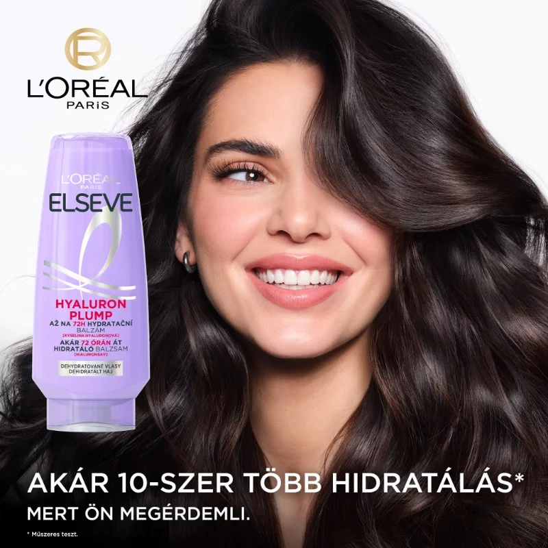 L´oréal Paris Elseve Hyaluron Plump akár 72 órán át hidratáló balzsam hialuronsavval, 200 ml