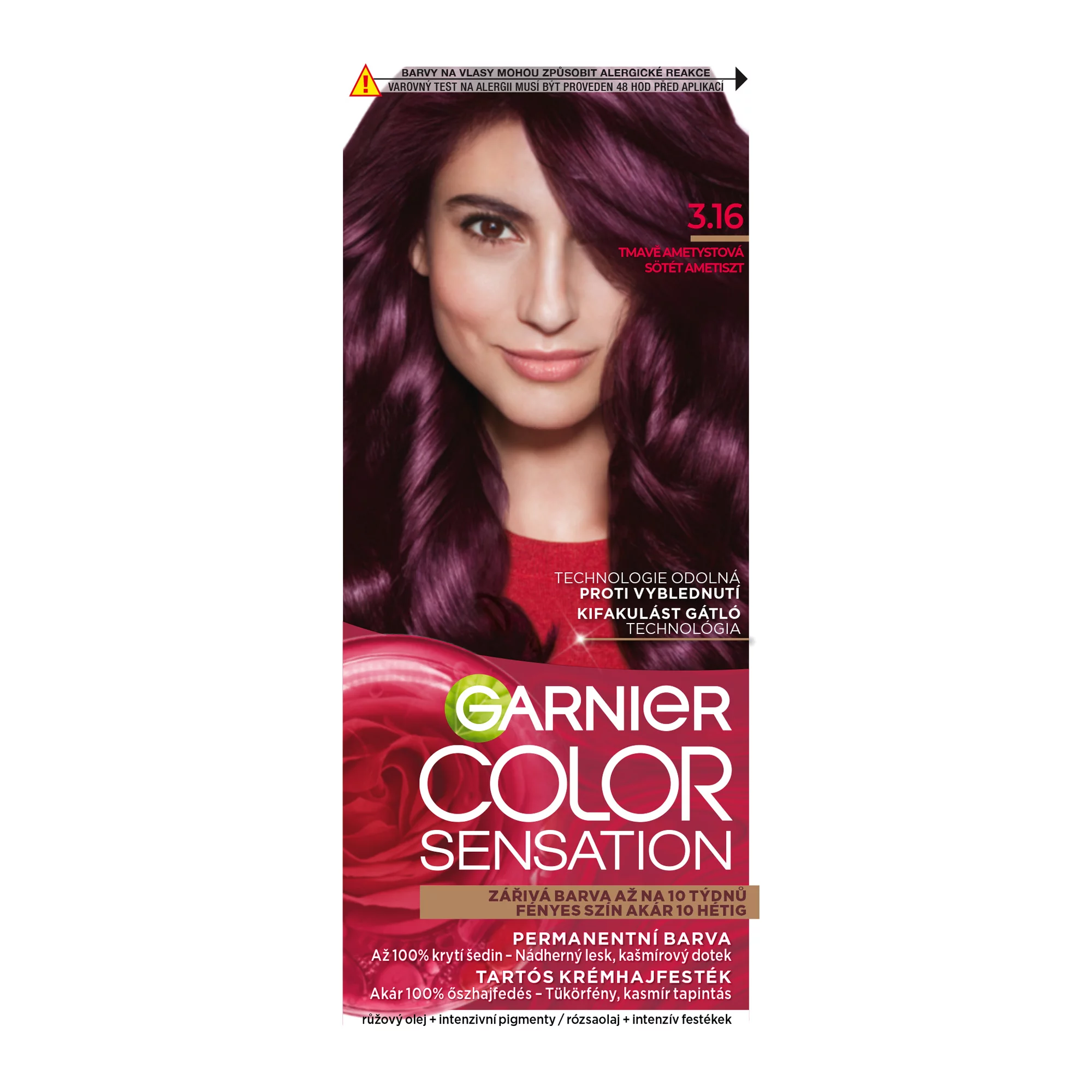 Garnier Color Sensation Tartós hajfesték 3 .16 Sötét Ametiszt