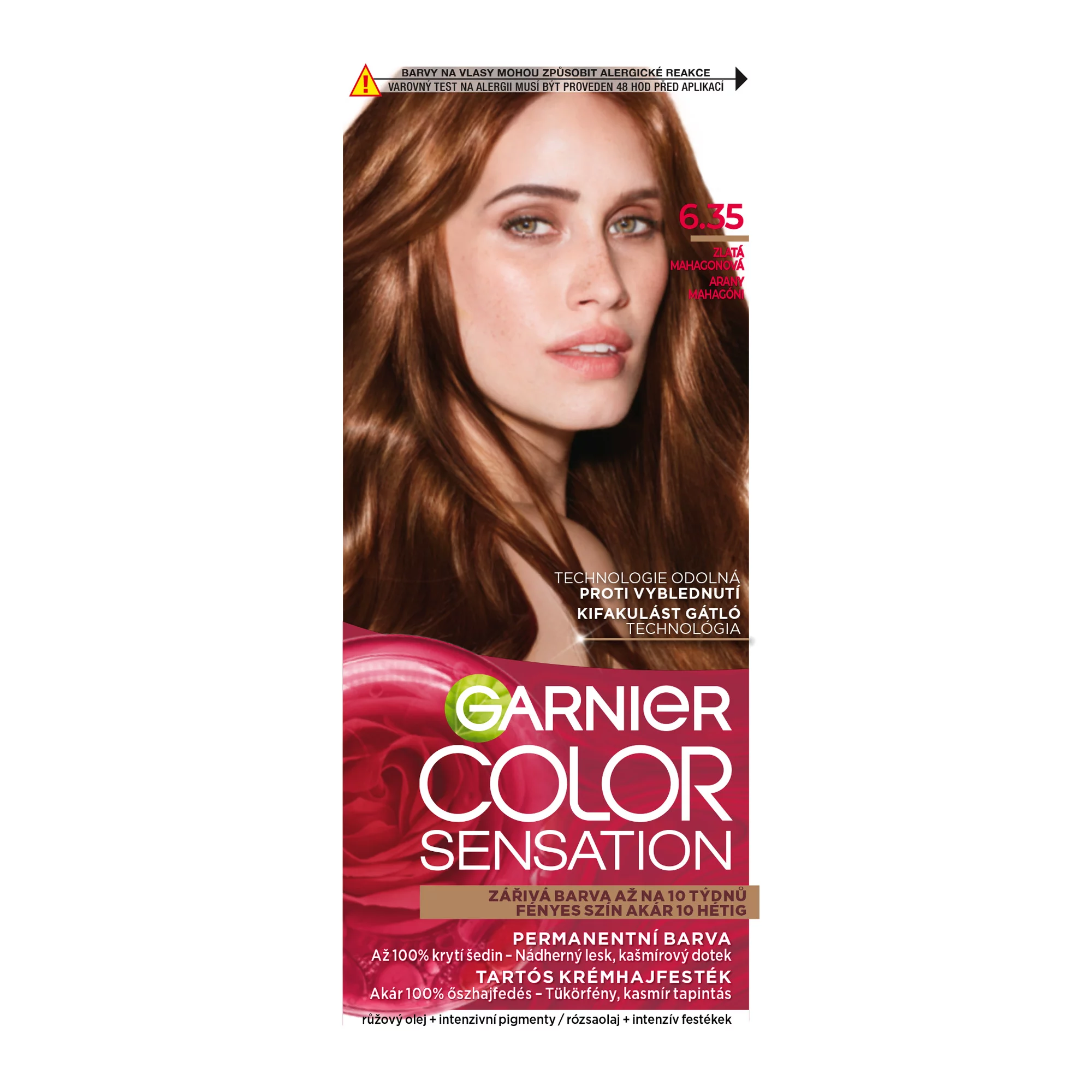 Garnier Color Sensation tartós krémhajfesték 6.35 Arany Mahagóni