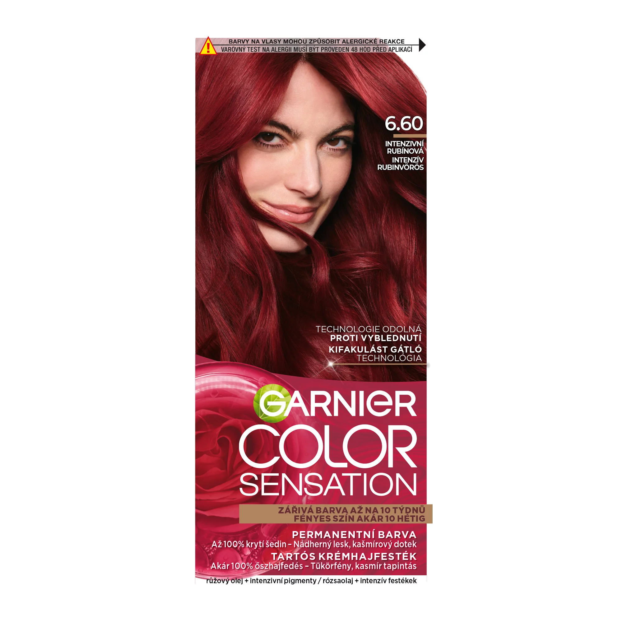 Garnier Color Sensation Tartós hajfesték 6 .60 Intenzív Rubinvörös