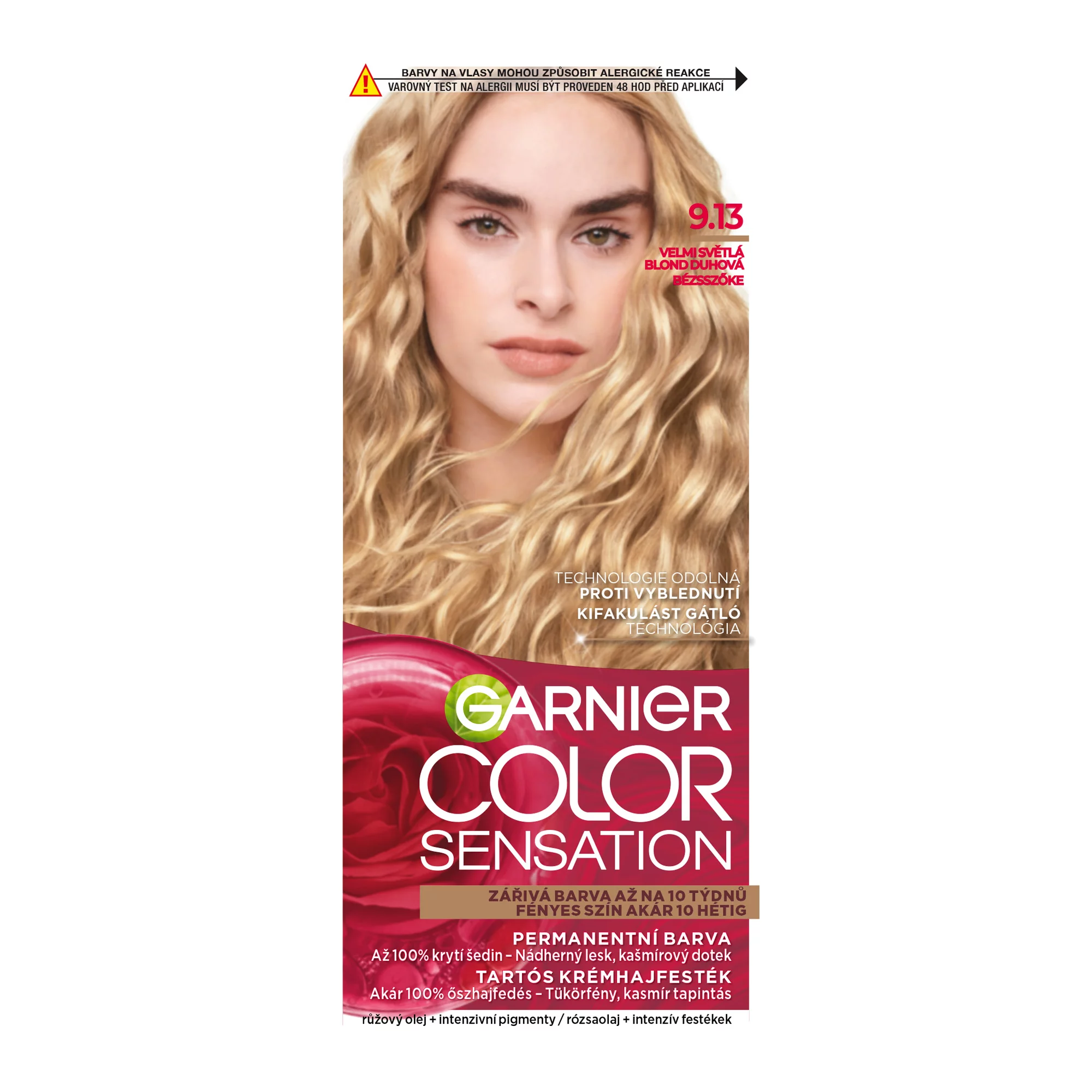 Garnier Color Sensation Tartós hajfesték 9 .13 Bézsszőke