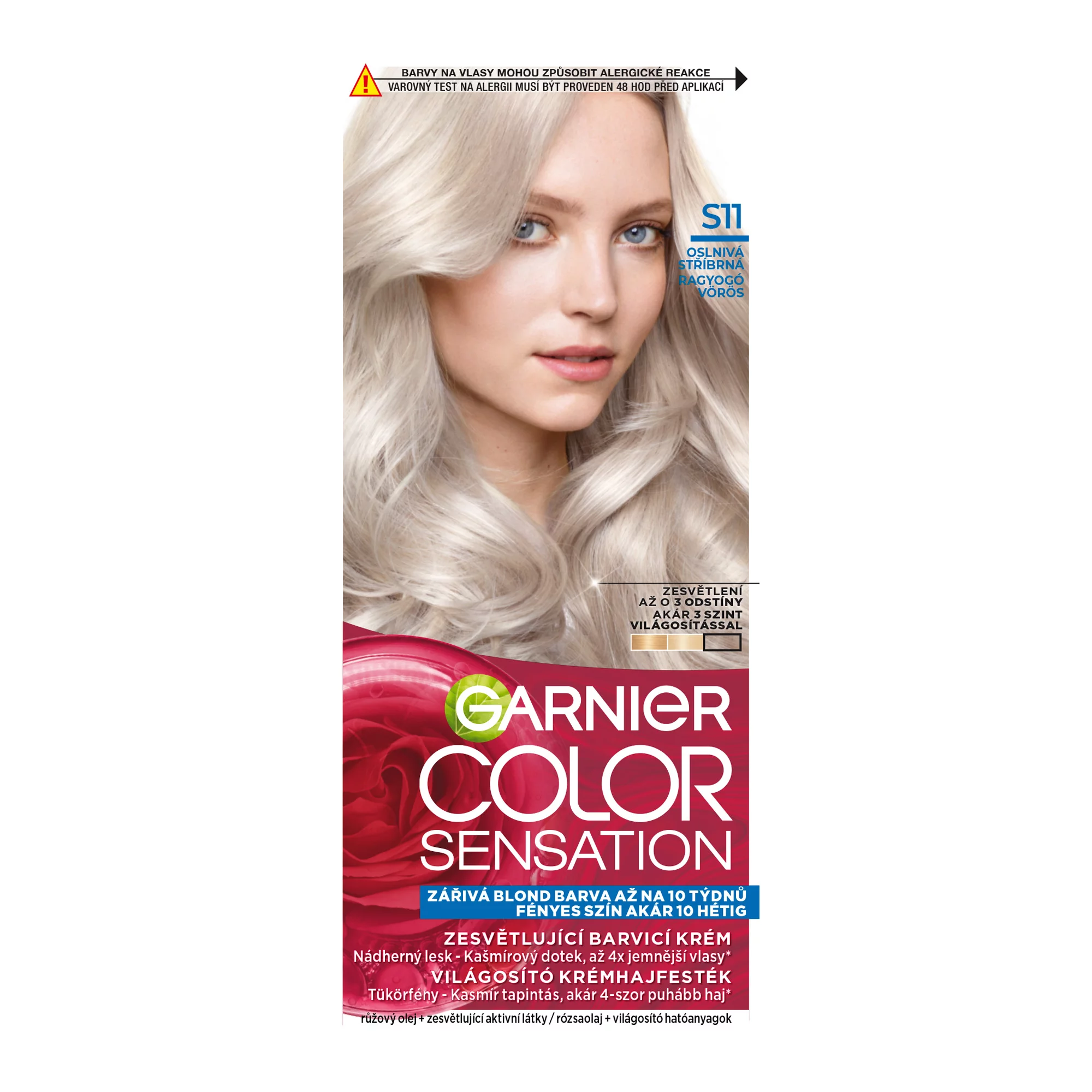 Garnier Color Sensation Tartós hajfesték S11 Ragyogó ezüst