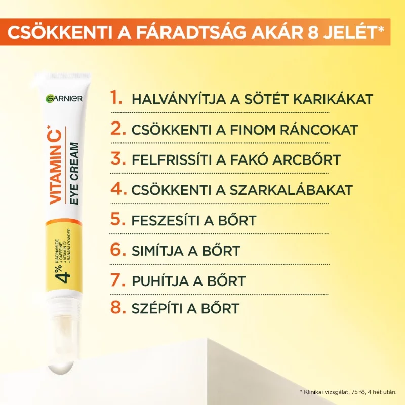 Garnier szemkörnyékápoló krém 15ml skin naturals c-vitamin