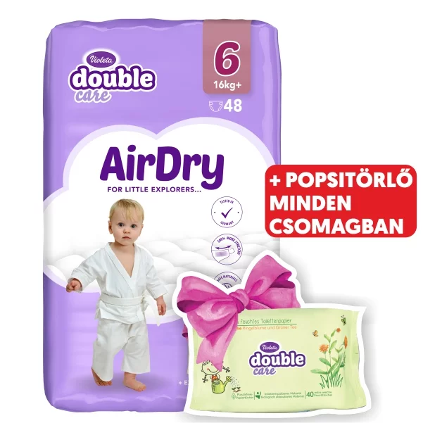 Violeta Double Care Air Dry pelenka S6 48db + 40db nedves toalettpapír