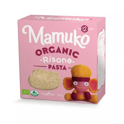 Mamuko Organic tészta 320g Risone Pasta 12hó+ bio