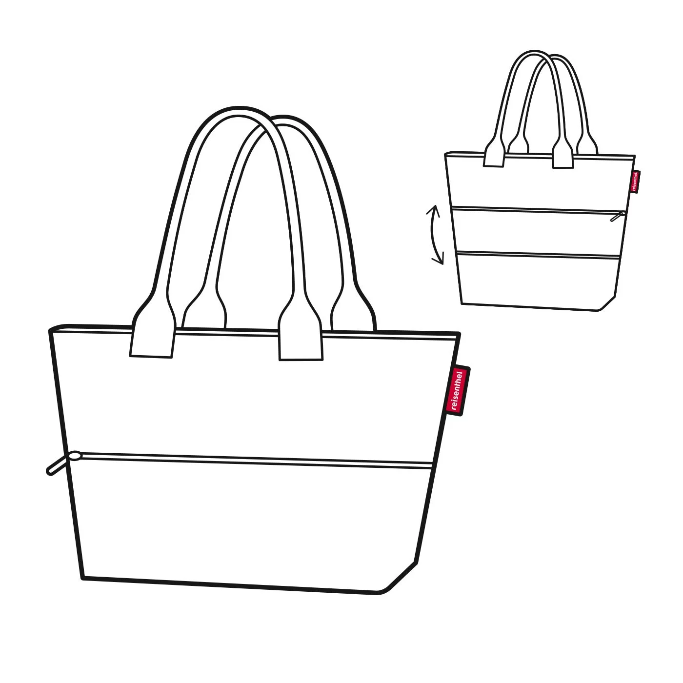 Reisenthel bevásárlótáska fehér pöttyös Shopper 