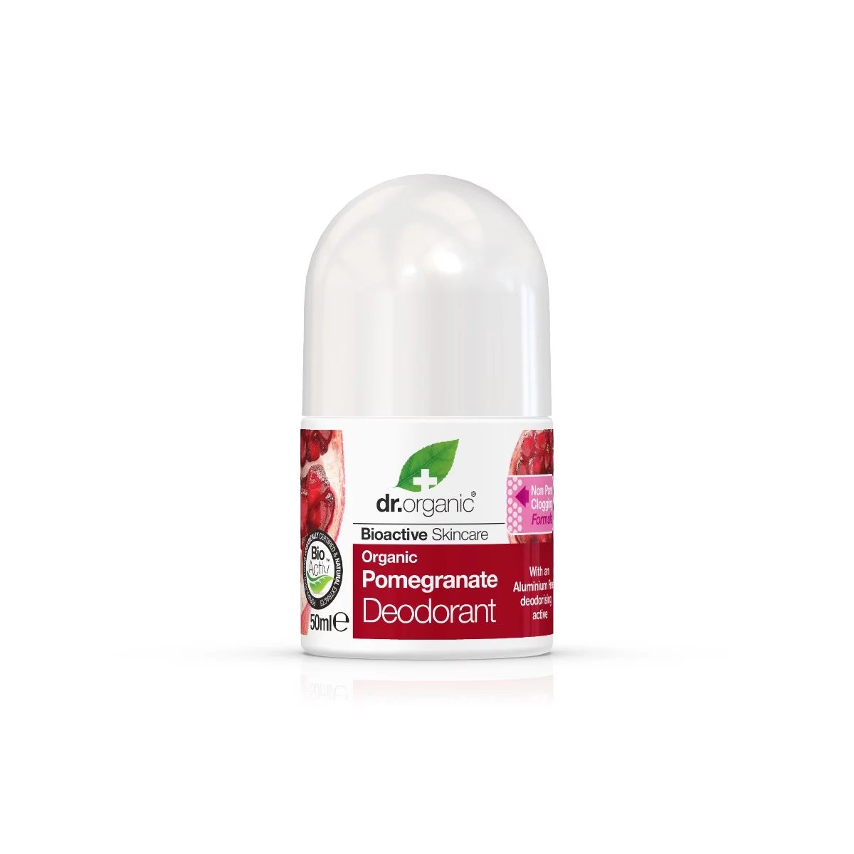 Dr. Organic Bioactive Skincare alumíniummentes golyós dezodor bio gránátalmával 50 ml