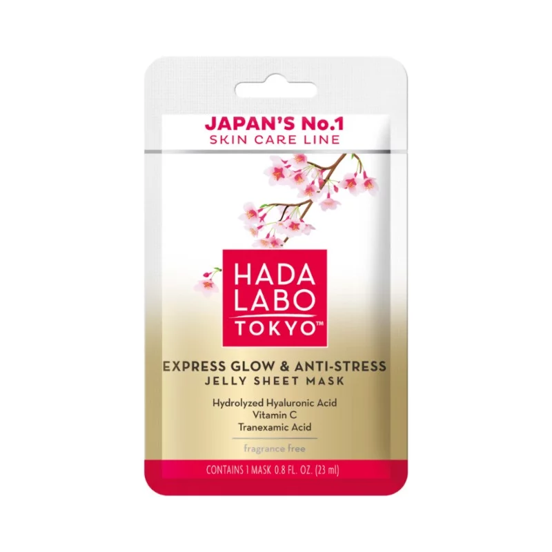 Hada Labo arcmaszk 30ml zselés EXPRESS GLOW ANTI-STRESS PREMIUM