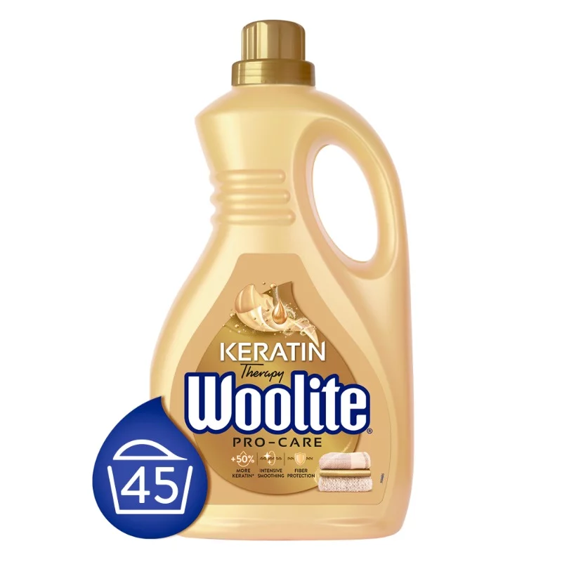Woolite Keratin Therapy Pro-Care folyékony mosószer keratinnal minden ruhatípushoz 45 mosás 2,7 l