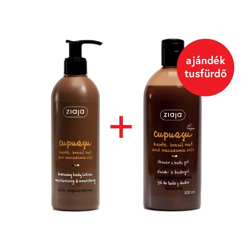 Ziaja ajándékcs. testápoló 300ml cupuacu + tusfürdő 500ml cupuacu