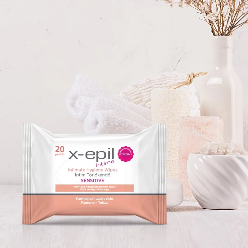 X-Epil Intimo Intim törlőkendő 20db - sensitive