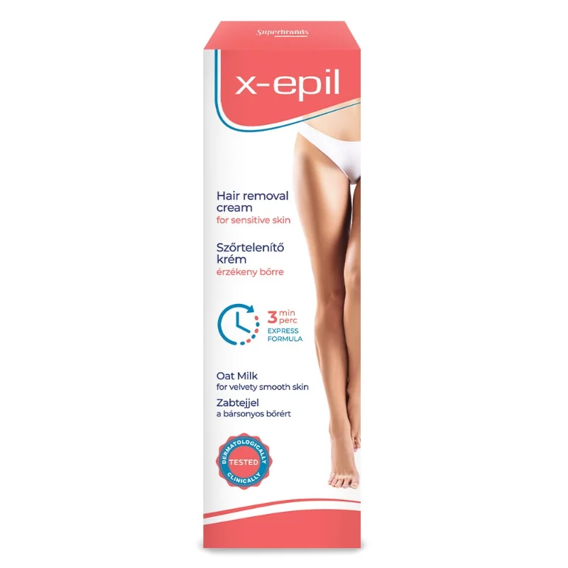 X-Epil szőrtelenítő krém 100ml zabtejjel, 3 perces formulával