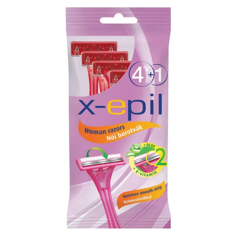X-Epil eldobható borotva 2 pengés 5db/cs női