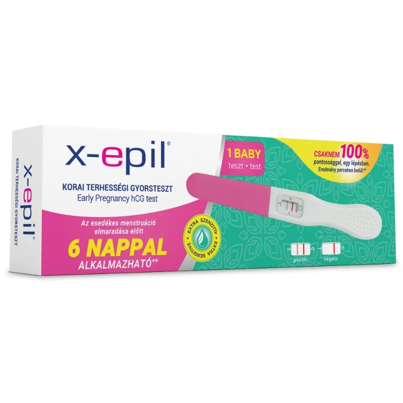 X-Epil terhességi gyorsteszt egy lépésben 1db - korai